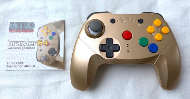 Brawler64 Bluetooth NSO Edition Controller (Gold)