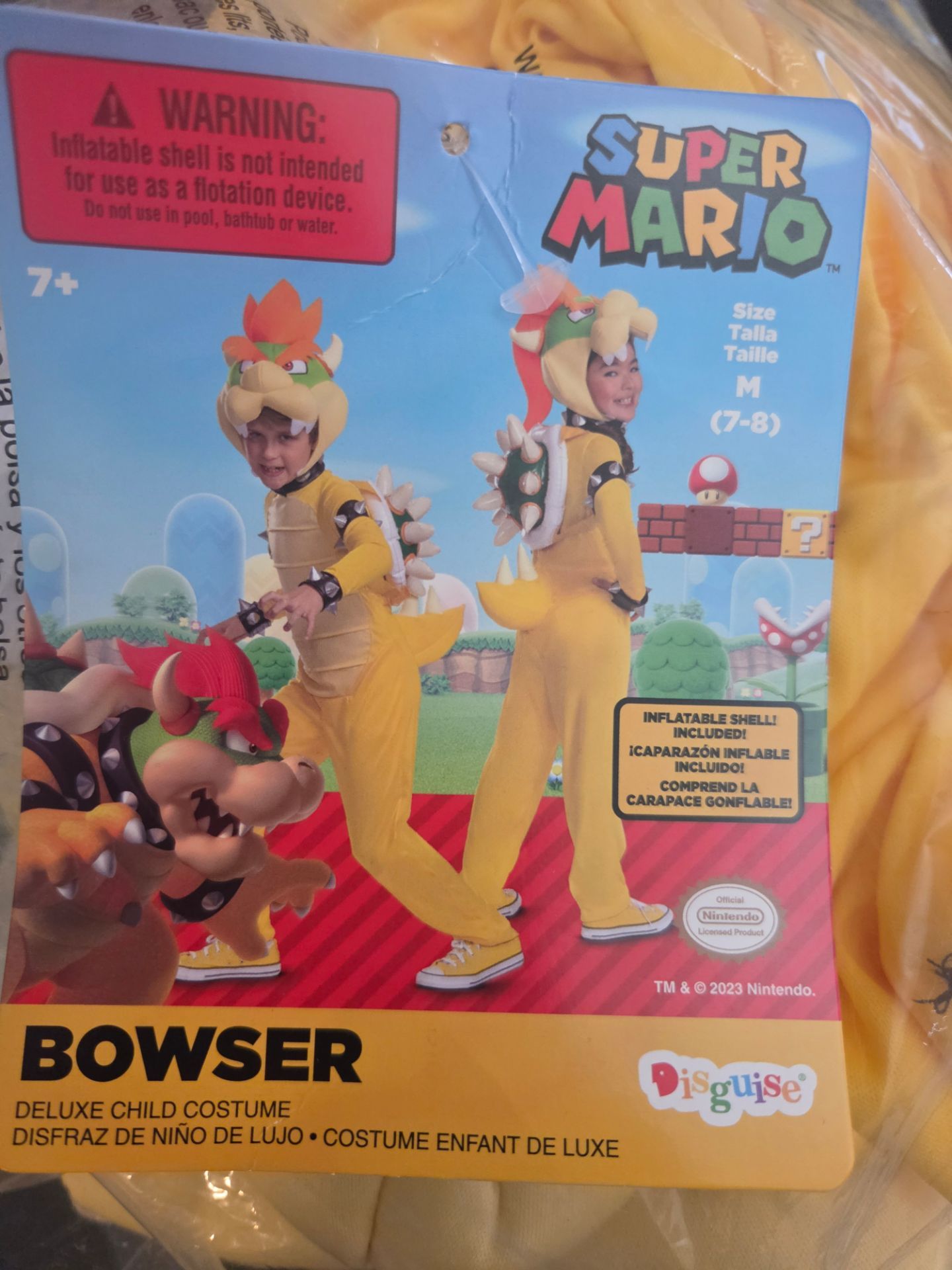 Super Mario Bowser Deluxe Child Costume Size M