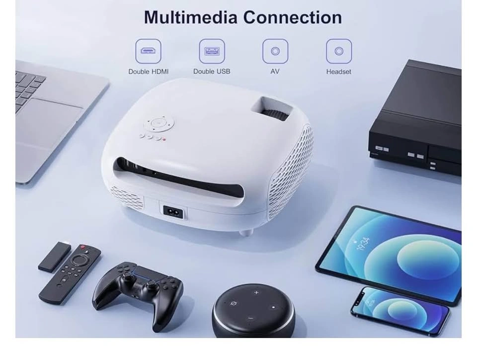 Wimius p60 projector plus 120” projector and white screen - photo 2