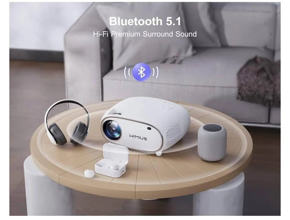 Wimius p60 projector plus 120” projector and white screen - photo 3