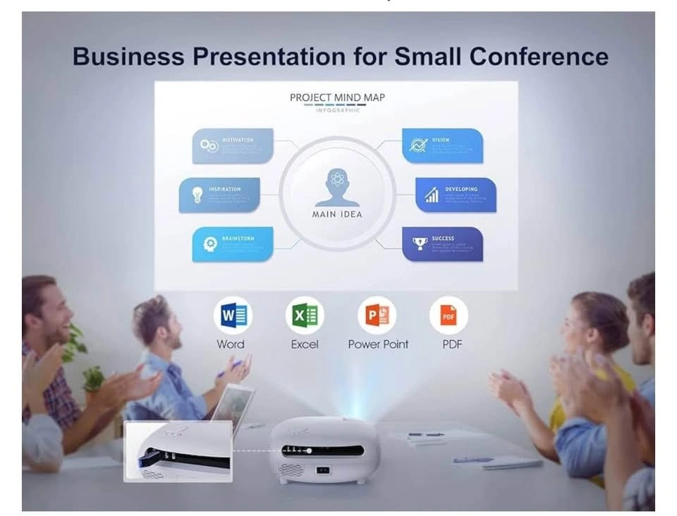 Wimius p60 projector plus 120” projector and white screen - photo 4