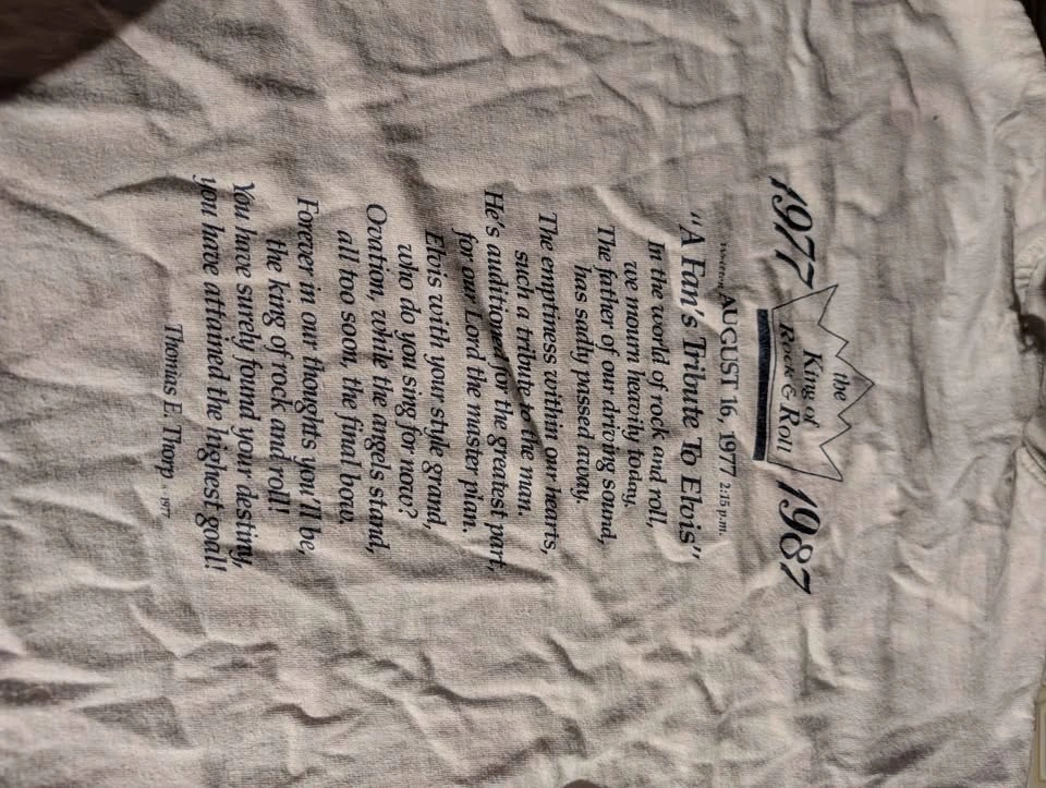 Vintage Hanes Elvis Presley Tenth Anniversary Tribute T-Shirt - photo 4