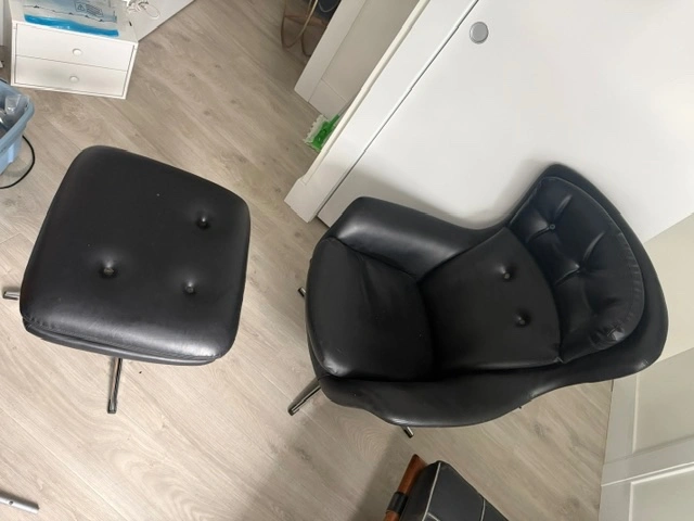 Vintage Faux Arne Jacobsen Egg Chair and Ottoman - photo 2