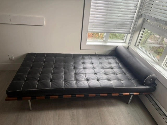 Vintage Leather Faux Barcelona Day Bed - photo 2
