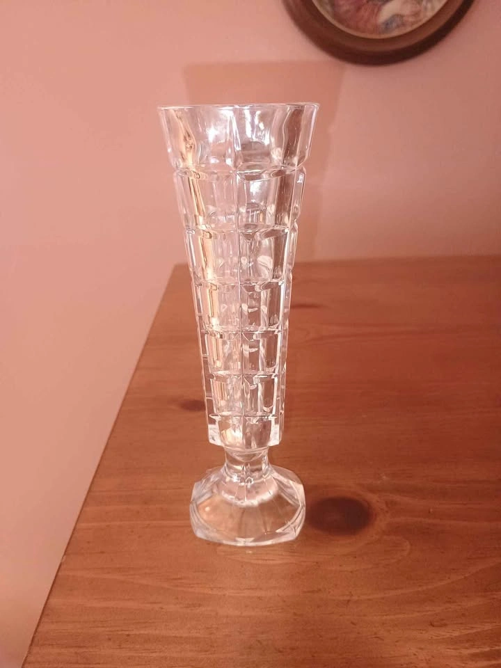 Vintage Cristal d'Arques French Geometric Lead Crystal Bud Vase - photo 4
