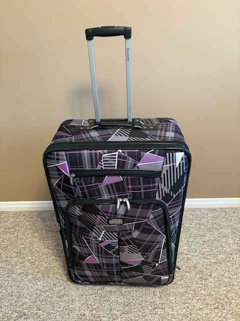 Dionite Geometric Plaid Rolling Suitcase - photo 3