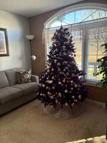 Purple Pre-Lit Artificial Christmas Tree with ornaments - photo 4