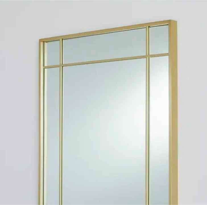 Brand New GlucksteinElements Gold Windowpane Wall Mirror - photo 3
