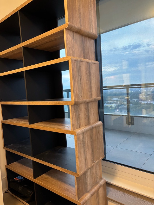 Modern Wooden Open Bookcase