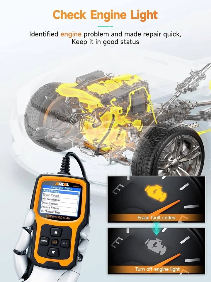 ANCEL AD410 Enhanced OBD2 Scanner, Vehicle Code Reader for Check - photo 5
