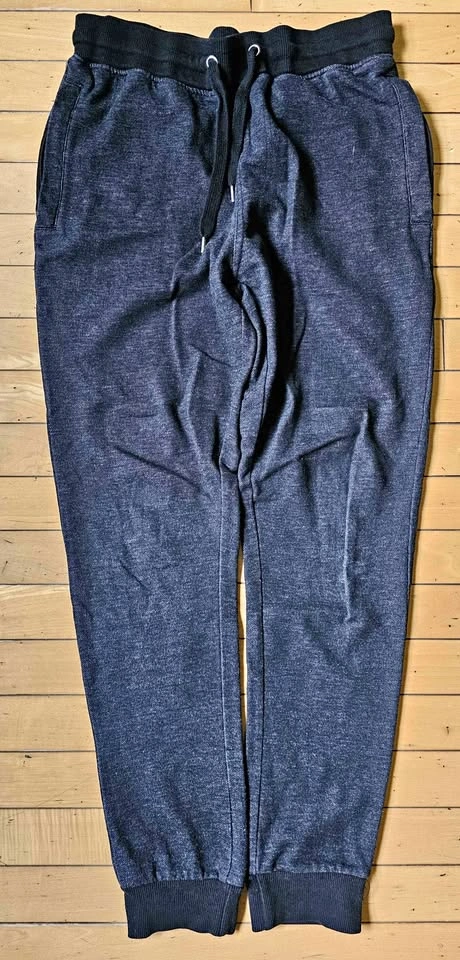 FOREVER 21 MEN Charcoal Heather Fleece Joggers - Size Small