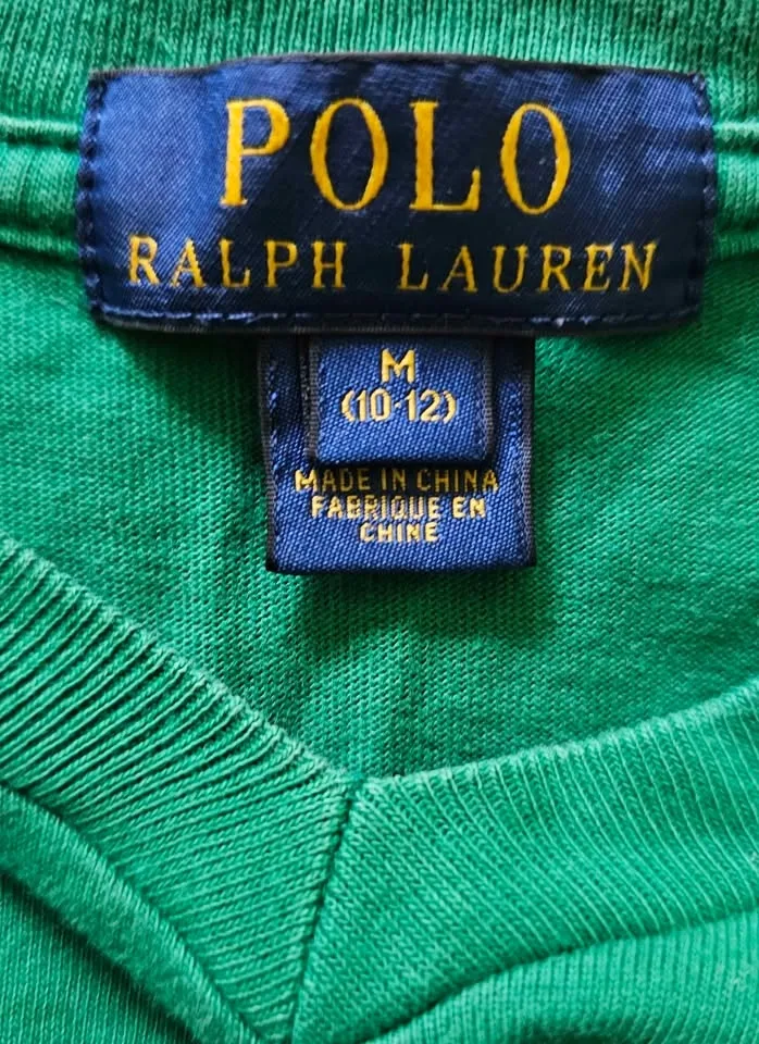 POLO RALPH LAUREN Youth V-Neck T-Shirt - Size Medium (10-12) - photo 2