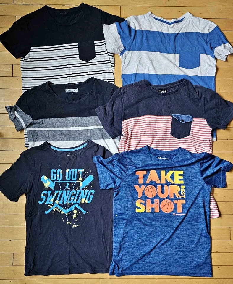 Lot of 8 Boys T-Shirts & Tops (Size 8-12Y)