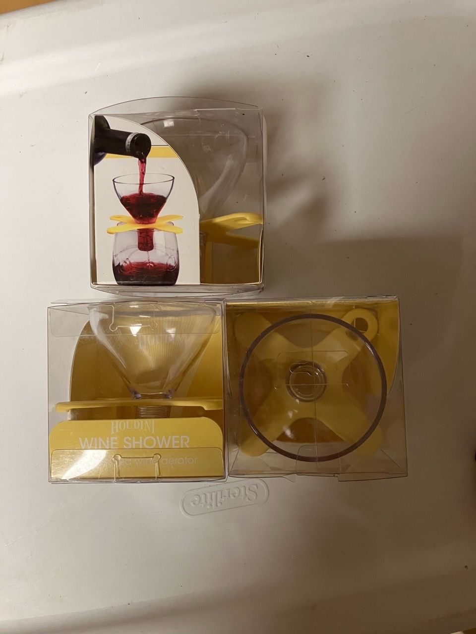 Set of 3 Houdini wine showers