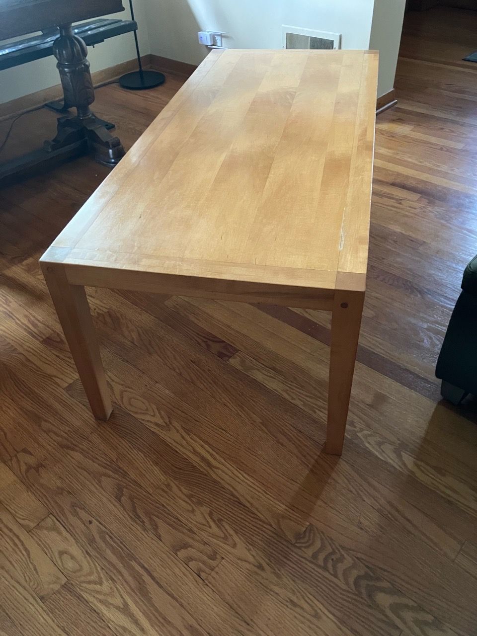 Solid maple parson’s style cocktail table - photo 2