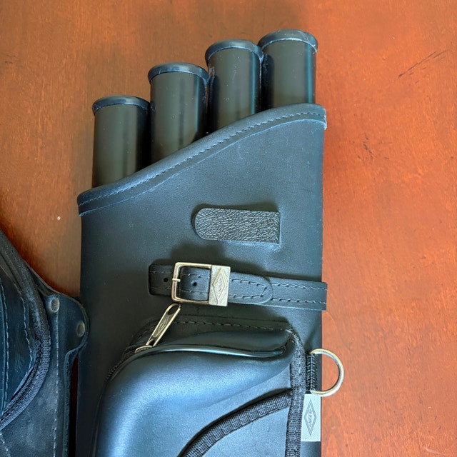 NEET 4-Tube Archery Hip/Side Arrow Quiver • Black Leather - photo 4