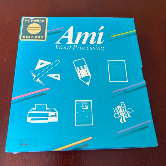 1988 Ami Word Processing Software • NEW SEALED • 3.5"