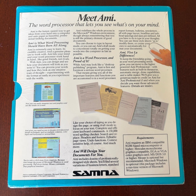1988 Ami Word Processing Software • NEW SEALED • 3.5" - photo 3