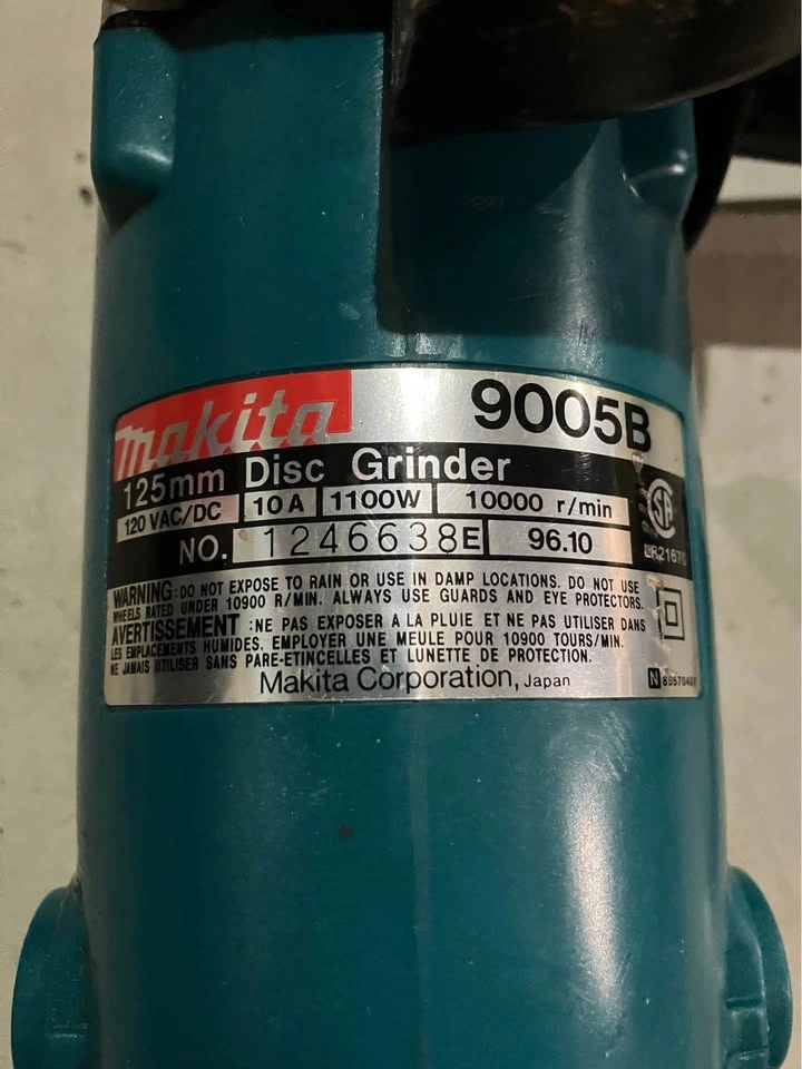 Makita 9005B 5” Disc Grinder – Made in Japan - photo 3