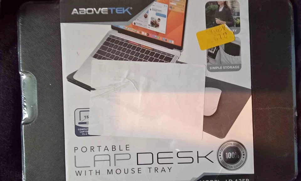 AboveTEK Portable Lap Desk with Mouse Tray