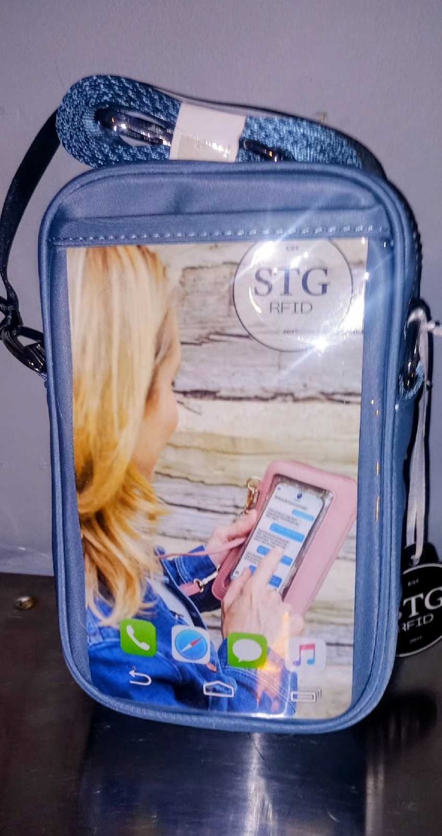STG RFID Cell Phone Crossbody Purse