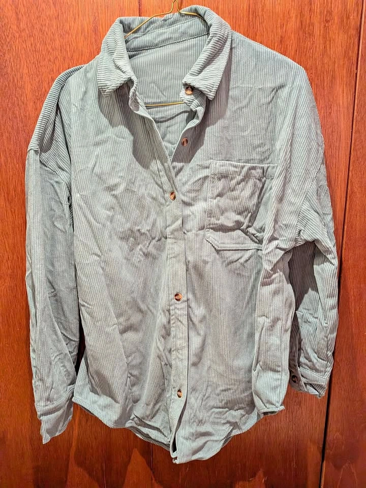 Long sleeve corduroy top -New