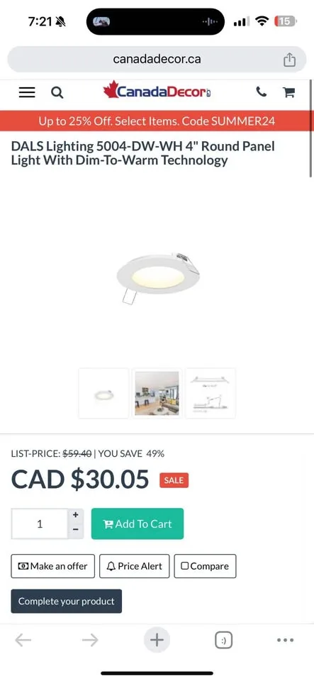 Brand new pot lights DIMMABLE 4” ($5 each) retail $30 each! image indicator(8)