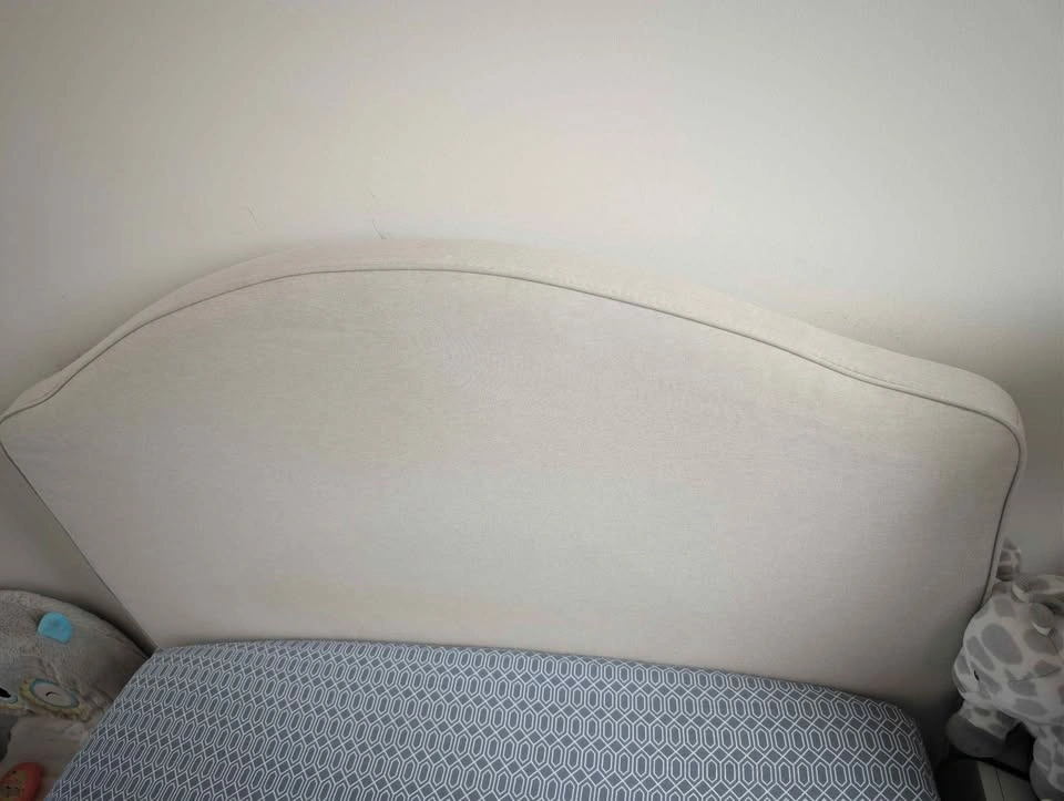 Upholstered Single Bed Frame with Arched Headboard - photo 2