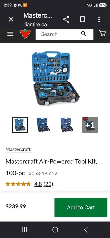 Mastercraft Air-Powered Tool Kit - photo 2