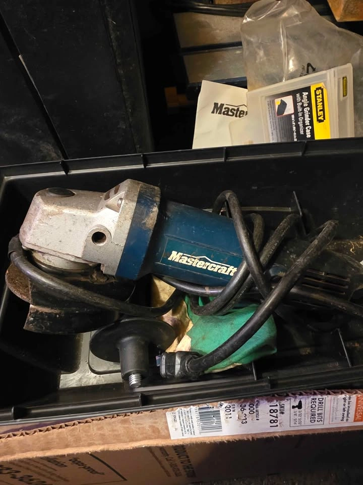 Mastercraft Angle Grinder, Ultra Pro Socket Set, and Blinds - photo 3