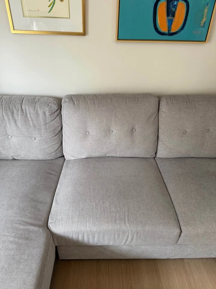 Left Facing Grey Sofa Couch - photo 3