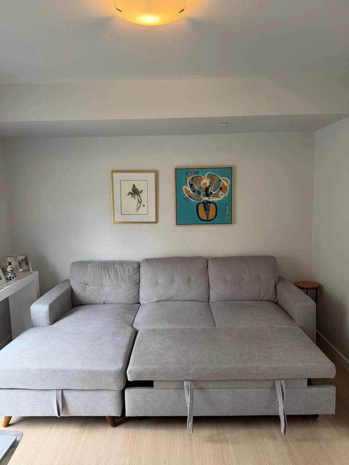 Left Facing Grey Sofa Couch - photo 4