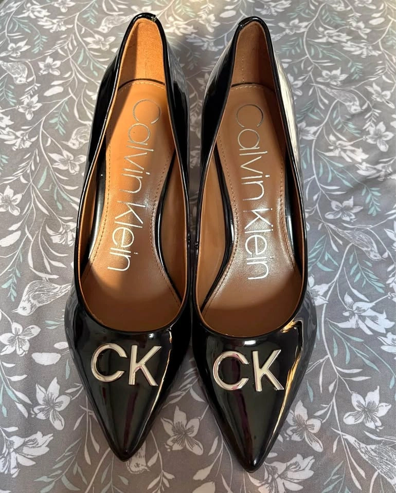Calvin Klein Leather Pointed Toe Heels