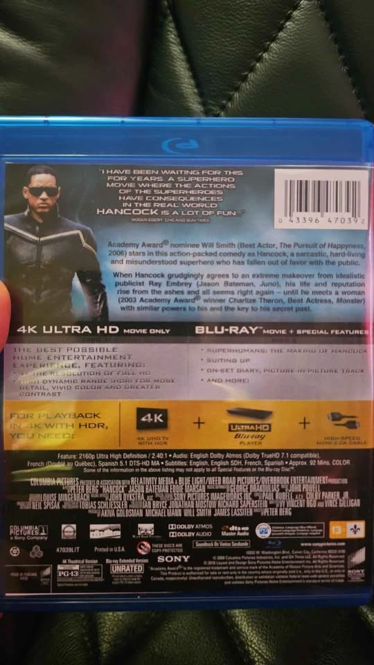 Hancock Blu ray - photo 2