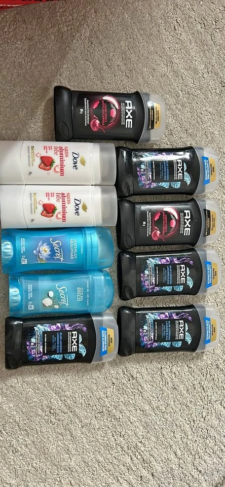 Axe, Dove, and Secret Deodorant Bundle