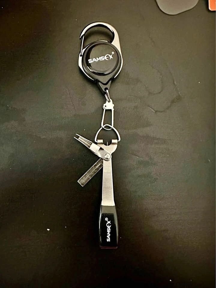 SAMSFX Fishing Line Nipper with Retractable Zinger