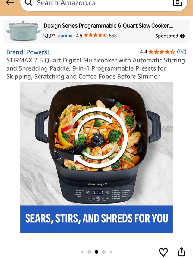 BRAND NEW Powerxl Stirmax 7.5 qt multicooker - photo 2