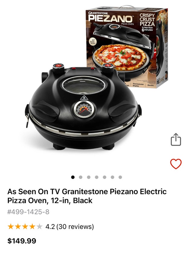 BRAND NEW Granitestone Piezano Electric Pizza Oven (12-in)