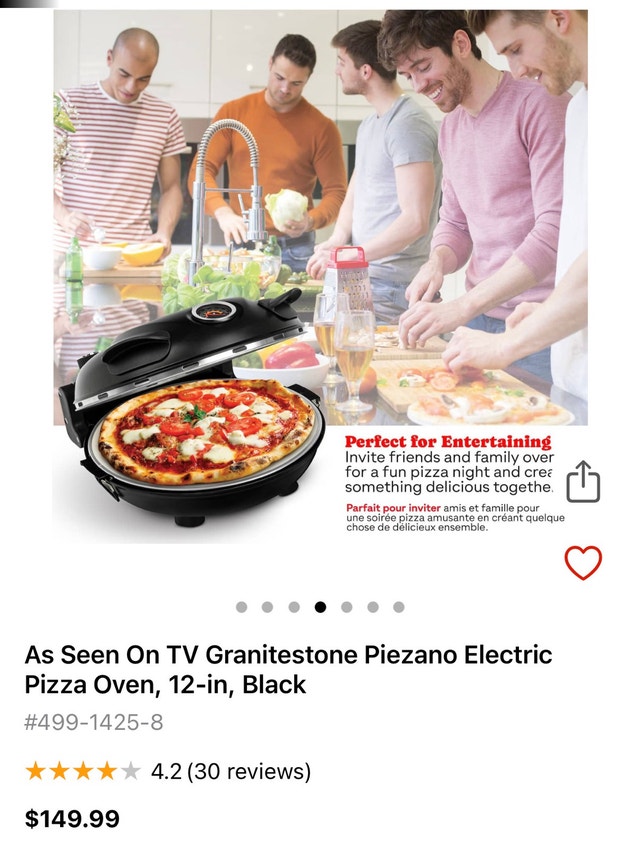 BRAND NEW Granitestone Piezano Electric Pizza Oven (12-in) - photo 4