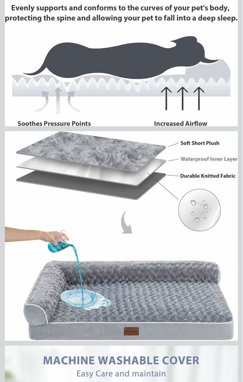 Orthopedic Washable Dog Bed - photo 4