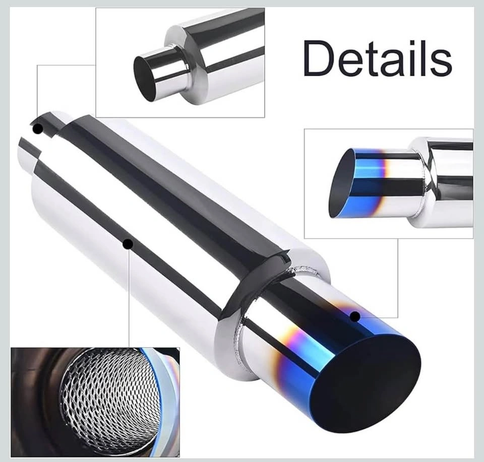 Exhaust Muffler, Stainless Steel Exhaust Tip Universal - photo 2