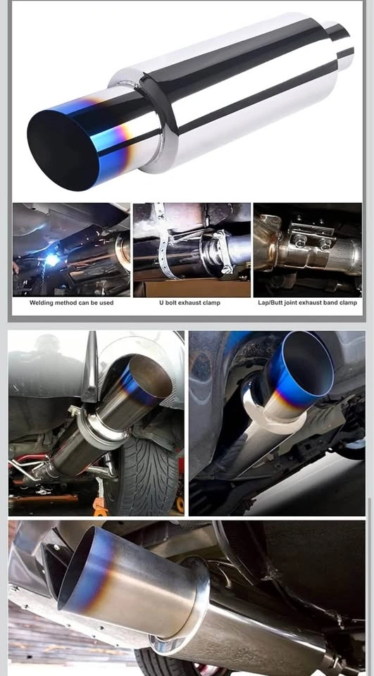 Exhaust Muffler, Stainless Steel Exhaust Tip Universal - photo 3