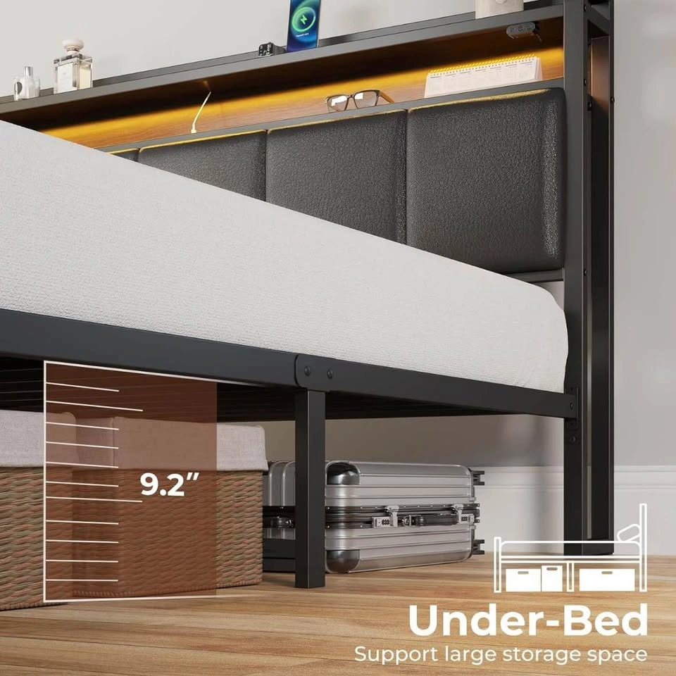 LED BED FRAME WITH CHARGING STATION - photo 5