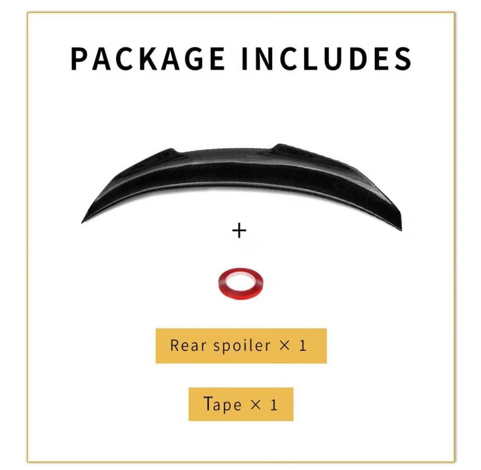Rear Trunk Spoiler for 3 Series (Carbon Fiber F30 F80) - photo 5