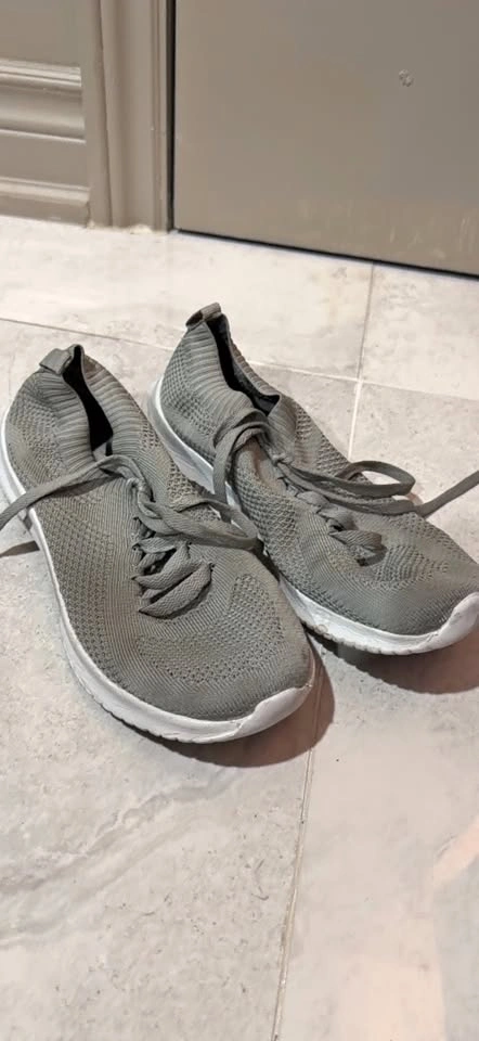 Gray Knit Sneakers