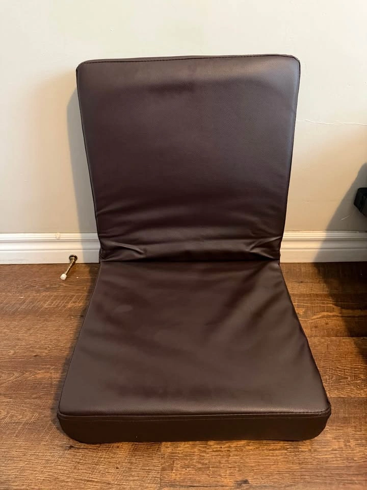 Leather Brown Floor foldable Chair