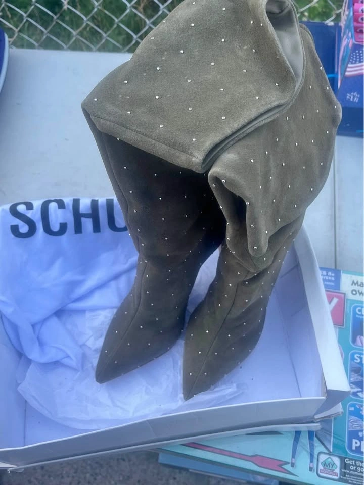 Schutz Maryana Studs Suede Boots - Pick up only