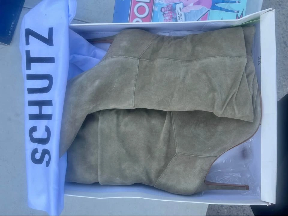 Schutz Ashlee Suede Slouch Boots pick up only