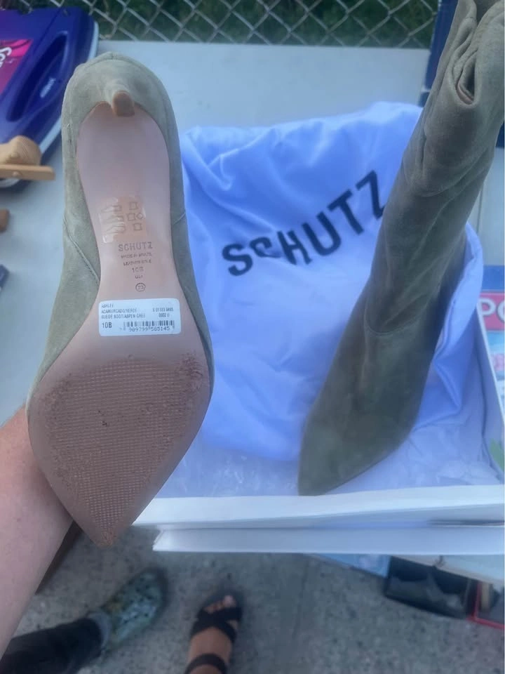 Schutz Ashlee Suede Slouch Boots pick up only - photo 2