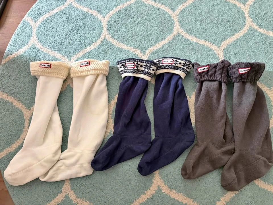 Hunter Boot fleece Socks Bundle
